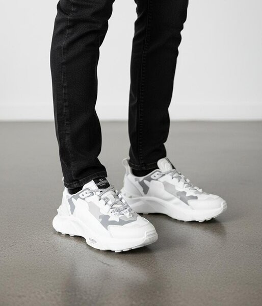 Baskets mode blanches homme