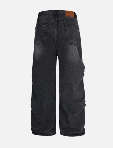 Jean large noir pour hommes