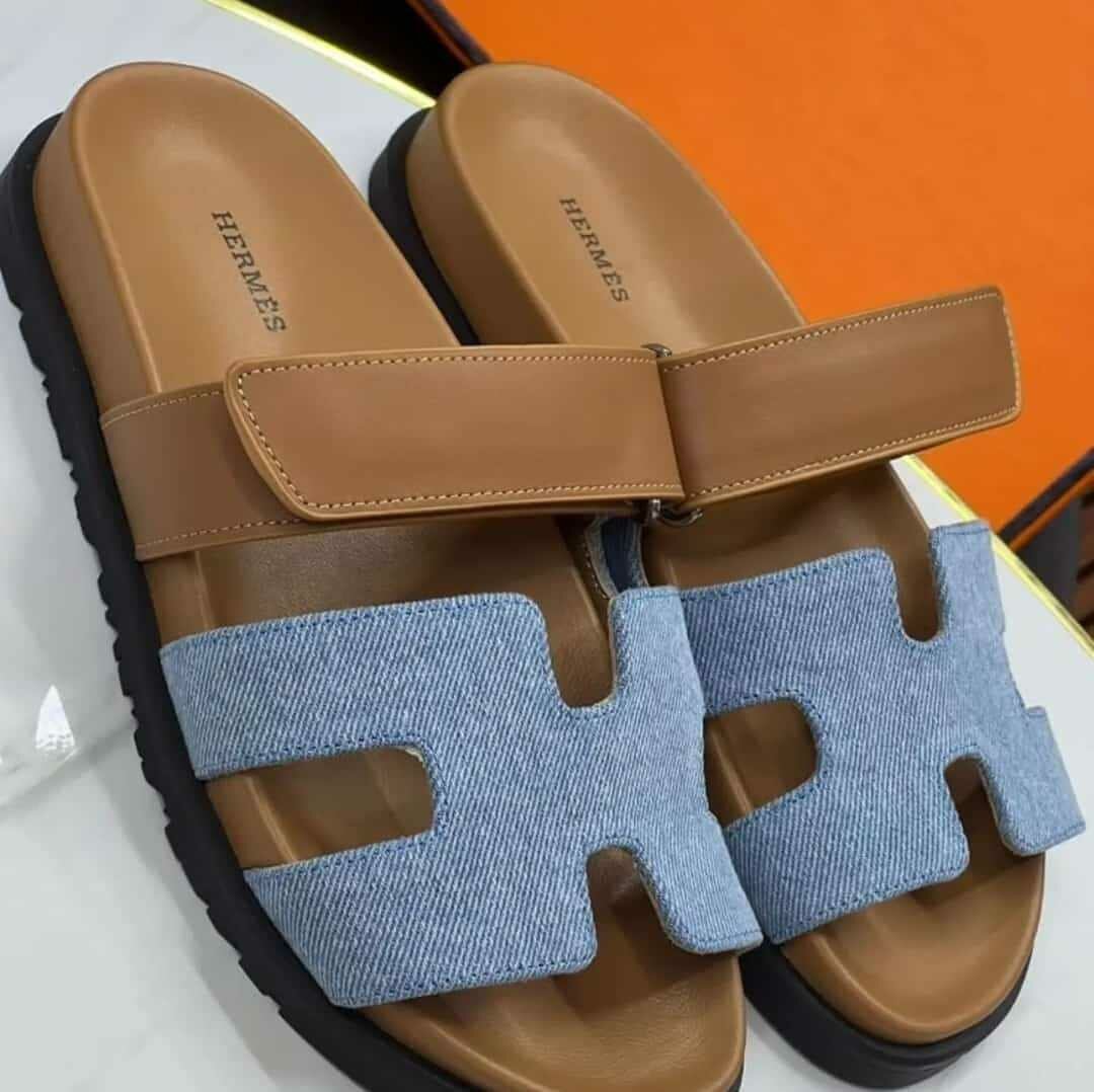 Hermes Leather Slides