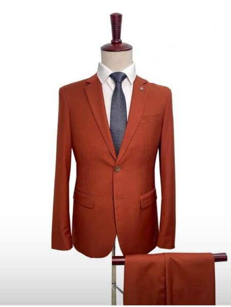 Costume Homme Orange Élégant
