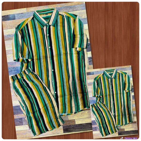 Pyjama rayé en coton