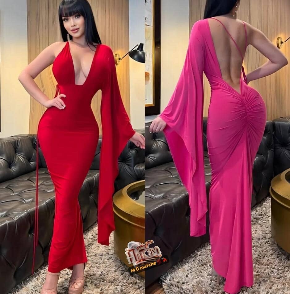 Robe élégante asymétrique