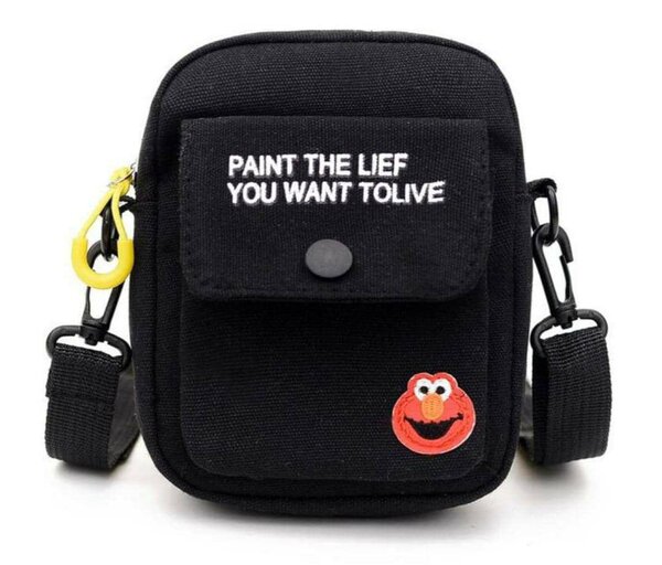 Sac bandoulière en 4 couleur vert ,jaune, noir , blanc