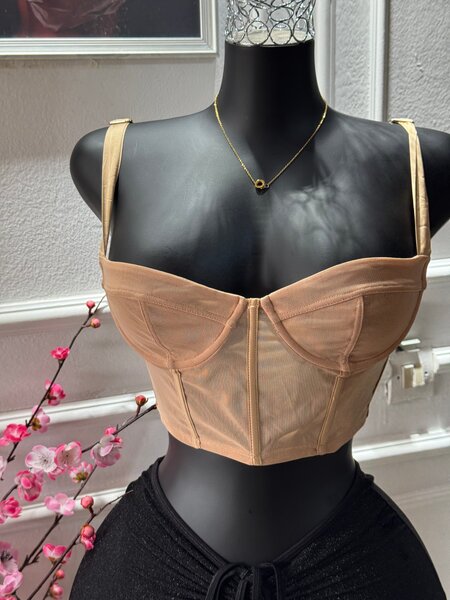 Top bustier corset beige