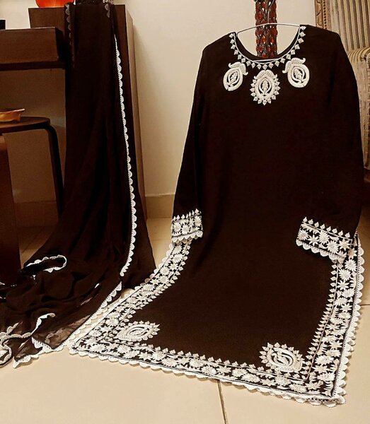 Black shirt embroidery