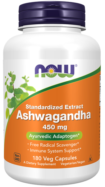 NOW ASHWAGANDHA 450MG CAPSULES 90,s