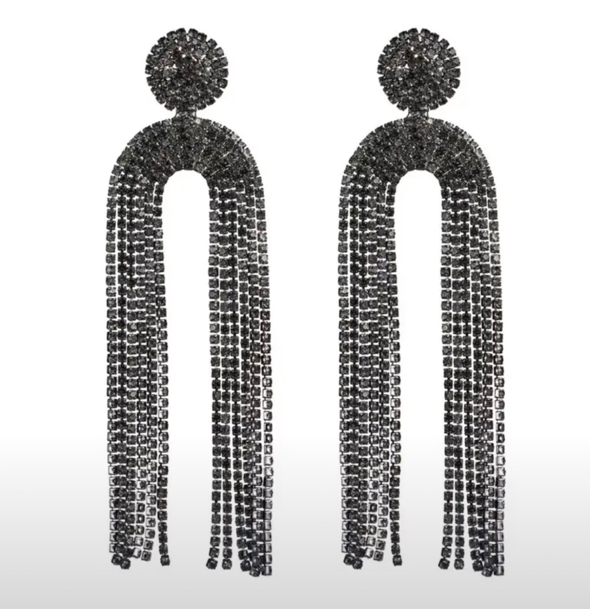 Серьги в форме медузы с кристаллами