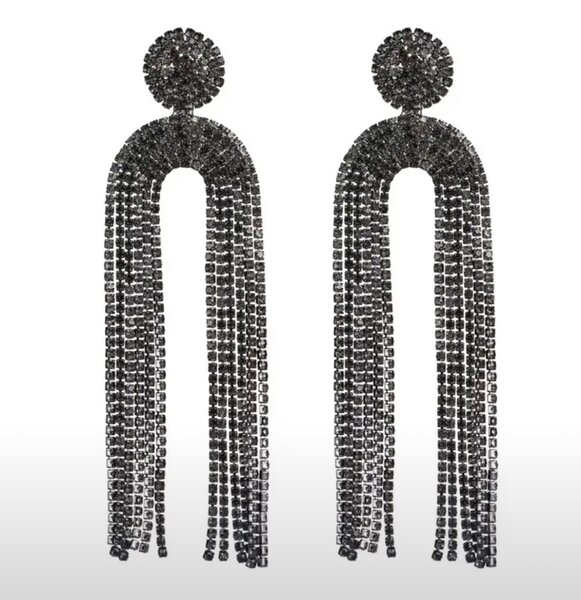 Серьги в форме медузы с кристаллами