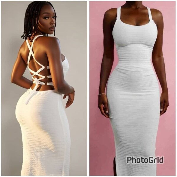 Robe moulante blanche sexy