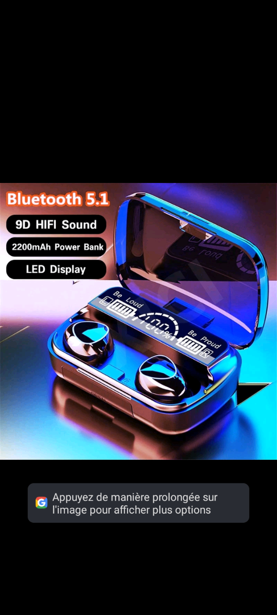 Écouteurs Bluetooth 5.1 HiFi