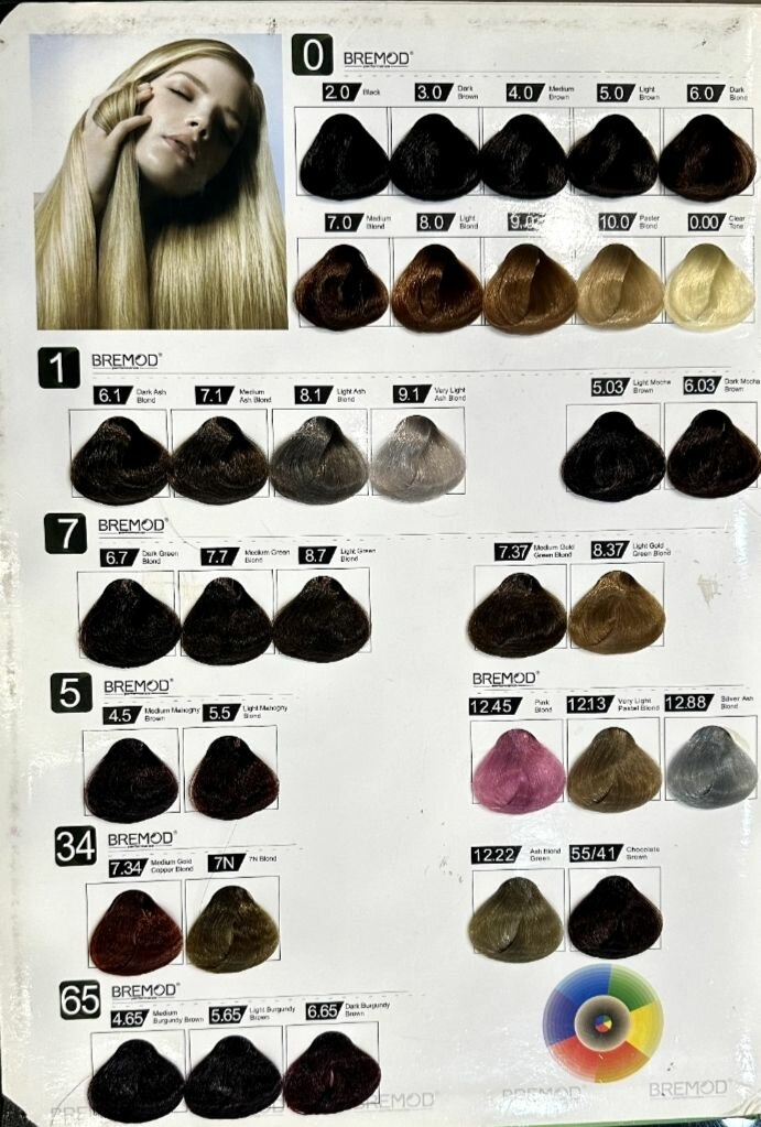 Bremod Hair Color 100mlTube+100ml Volume All Shade Available