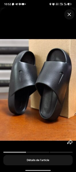 Claquettes Hommes Noires