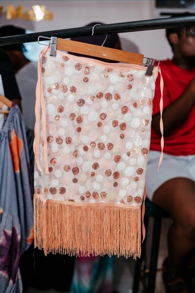 Jupe à franges pailletée