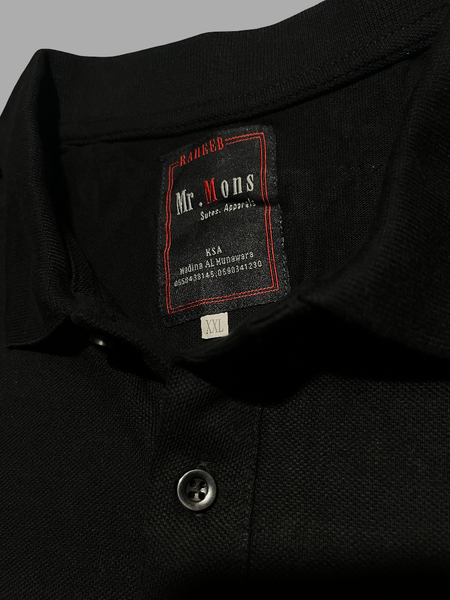 Polo noir XXL classique