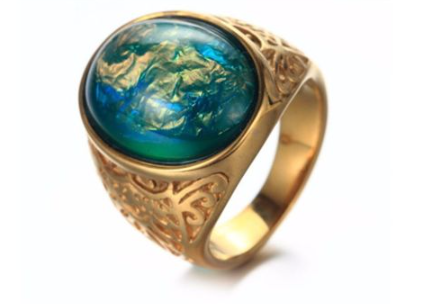 Gm BAGUE DE LUX PIERRE PRÉCIEUSE-OR vert