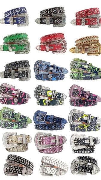 Ceintures strass colorées