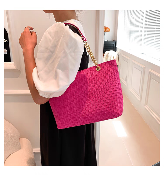 Sac à main à texture légère rose