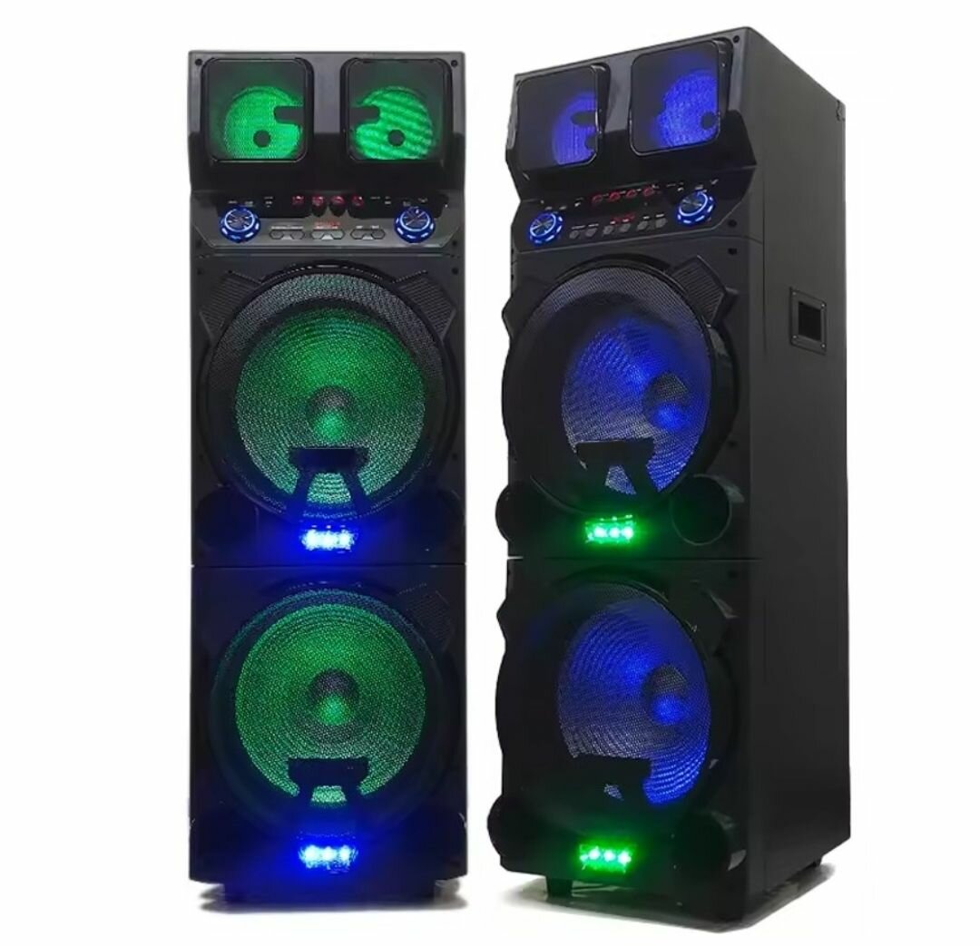 3000W 15" BLUETOOTH RECHARGEABLE DJ ACTIVE DOUBLE SPEAKER