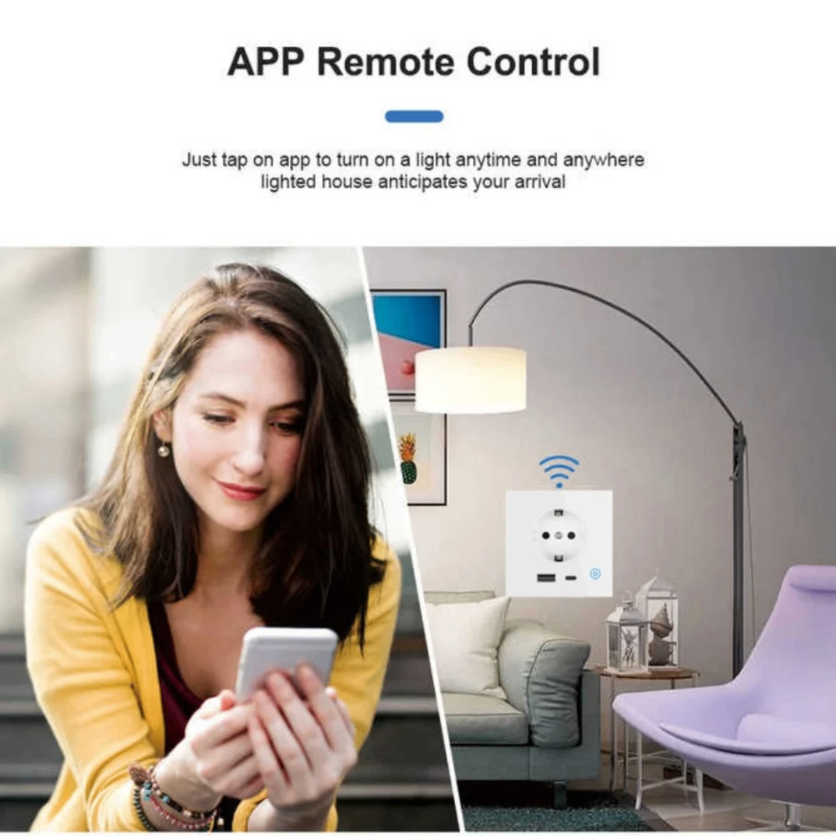 Prise intelligente Wi-Fi avec télécommande