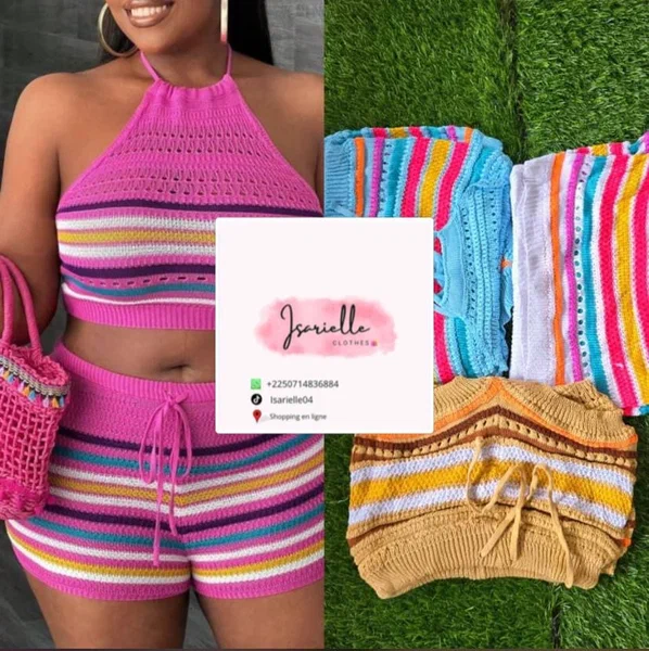 Set de Plage Tricoté Femme