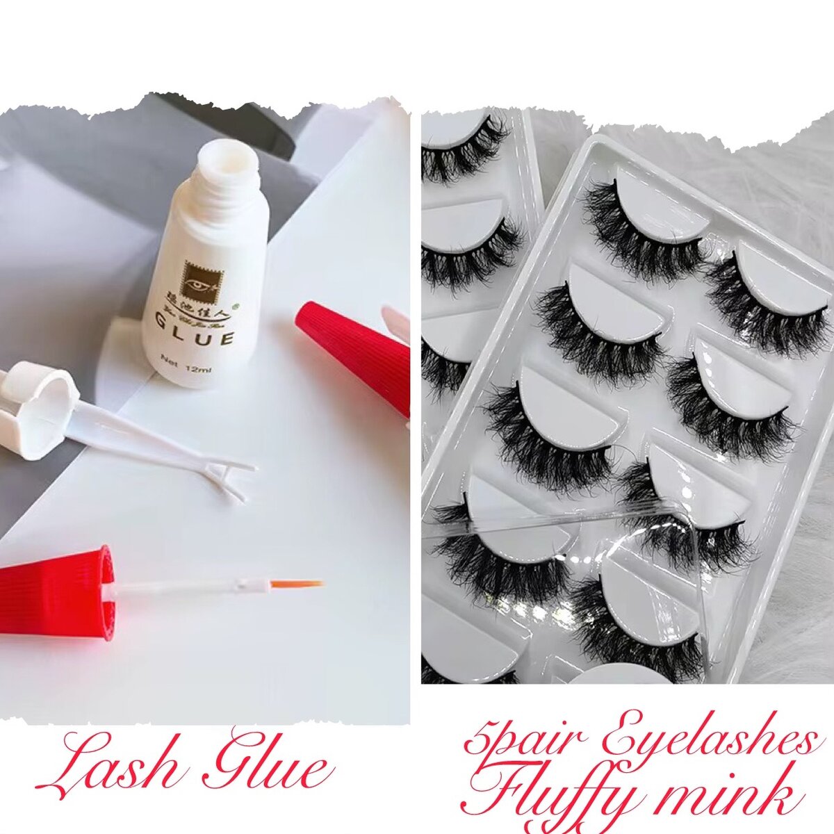 Mink Eyelash Set with Glue