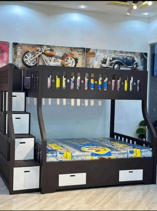 Lit superposé avec rangement