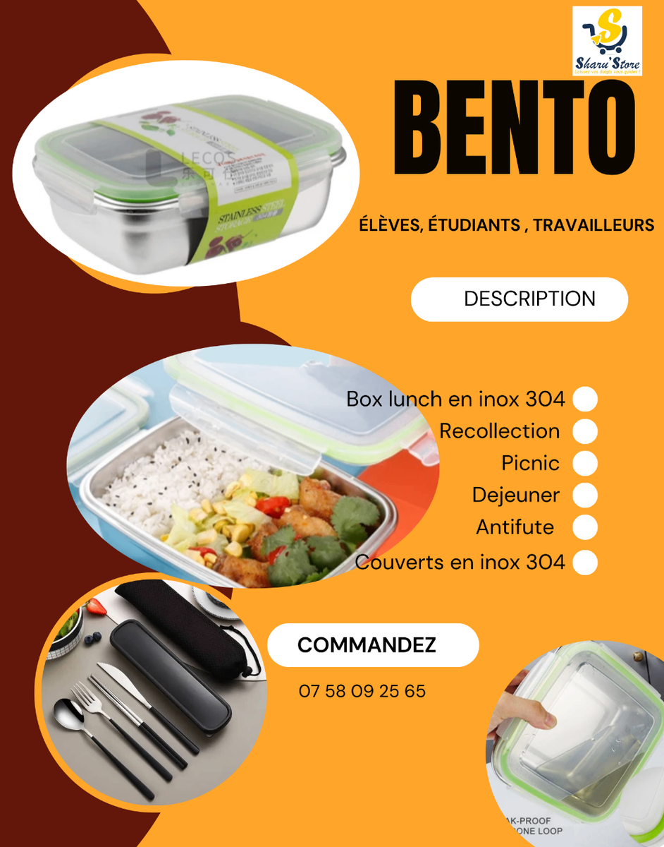 Bento en inox ou lunch box