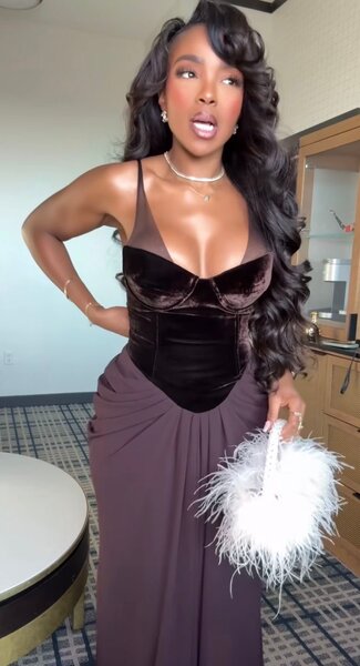 Robe longue en velours élégante