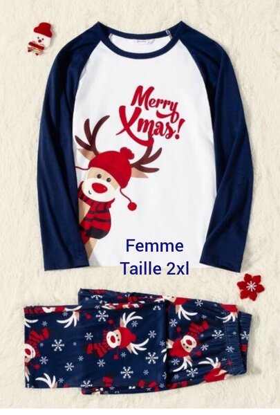 Pyjama de Noël Femme Renne