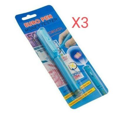 Euro Pen STYLO DÉTECTEUR DE FAUX BILLETS -Lot De 3