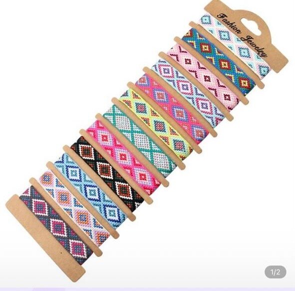 Bracelets en perles colorées