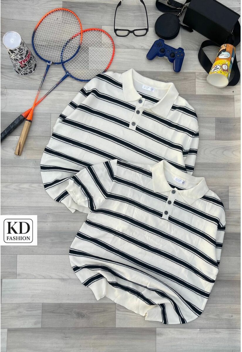 Polos rayés unisex modernes