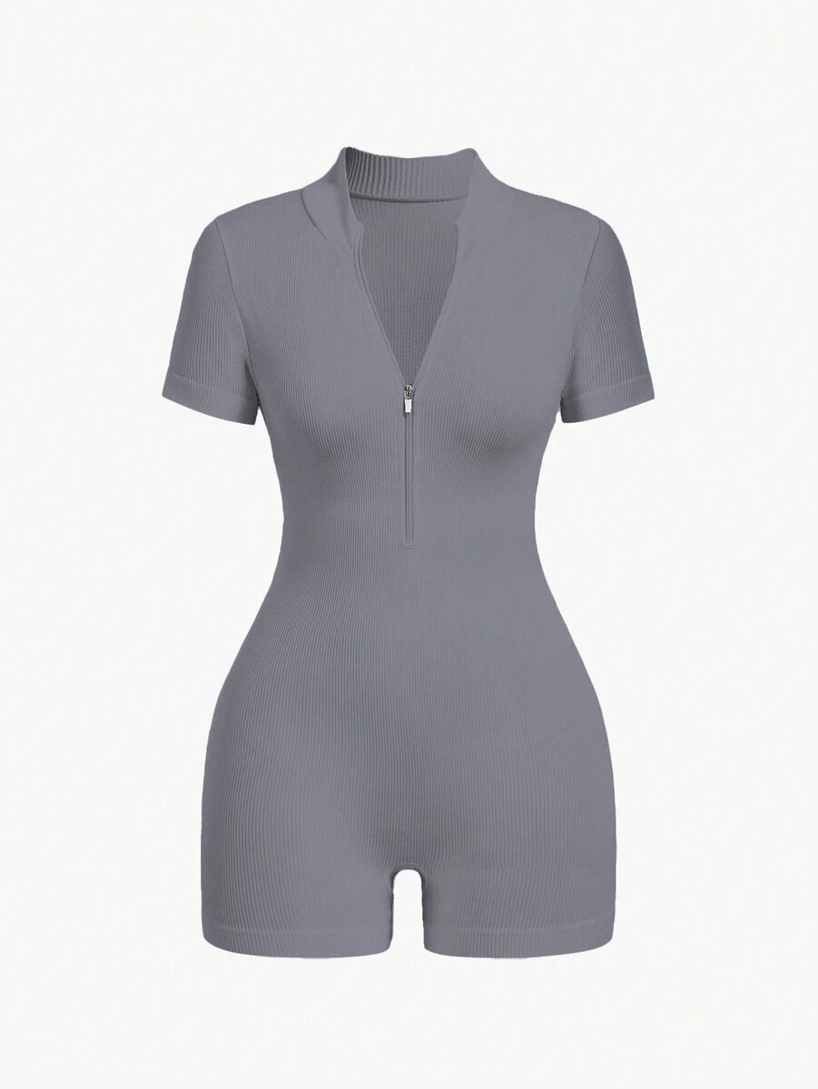 Combinaison Body Gris Zippée