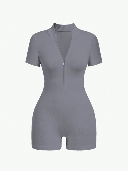 Combinaison Body Gris Zippée