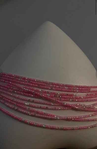 Collier perles rose ( baya)