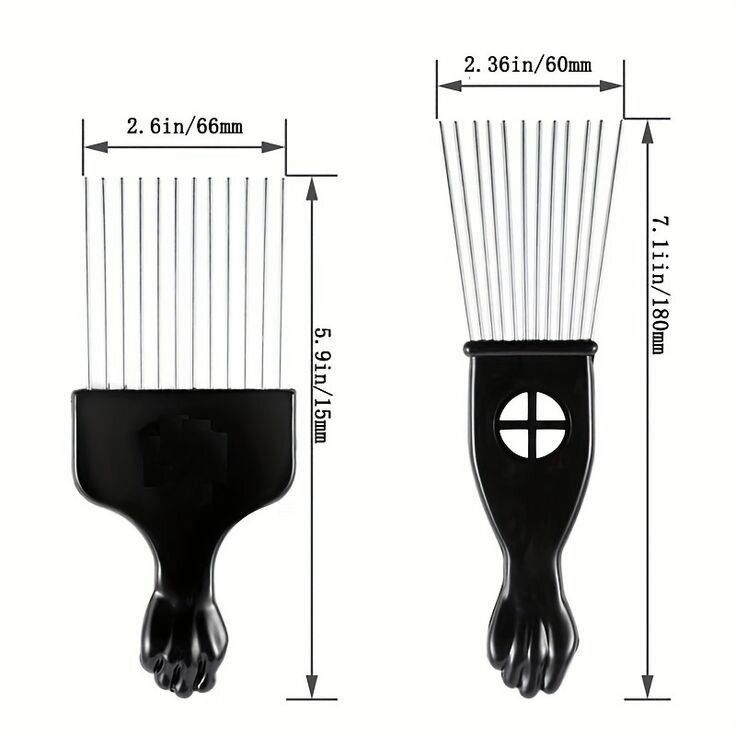 PEIGNE AFRO EN FER MOYEN