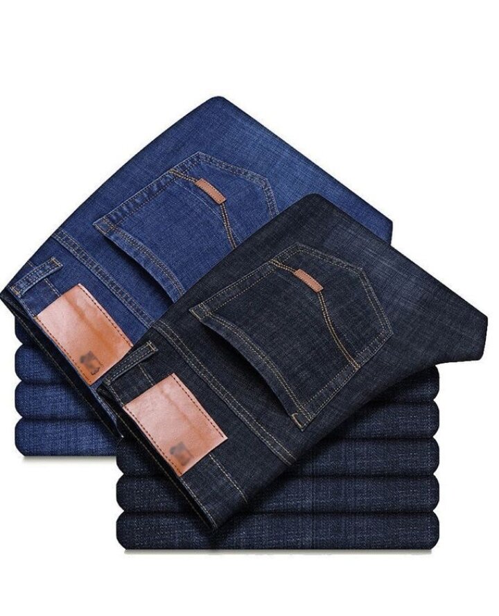 Straight Cut Jeans - Blue/Black