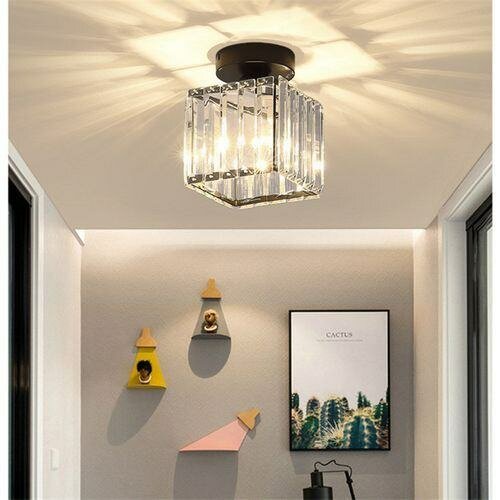 Plafonnier LED En Verre Cristal Au Design Nordique Moderne,