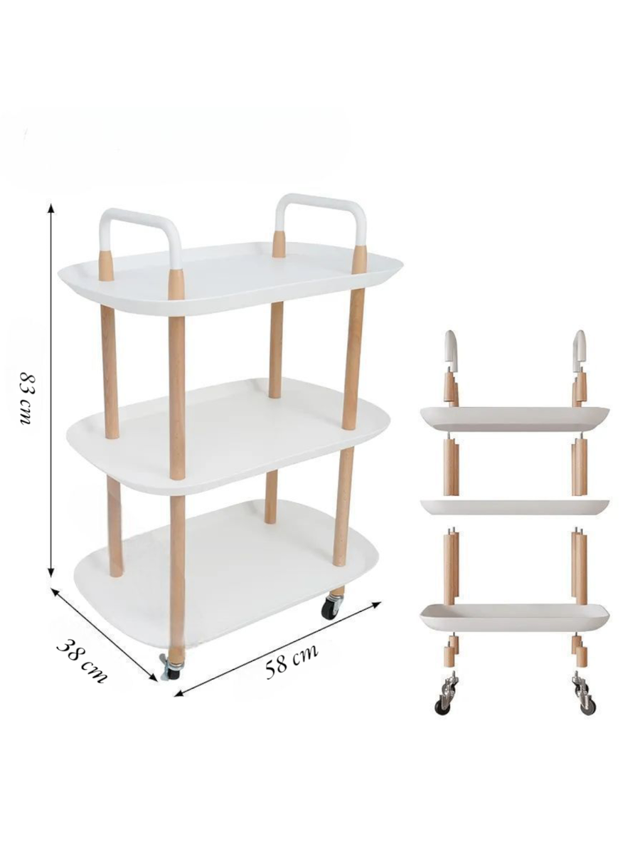 Étagère roulante à 3 niveaux
