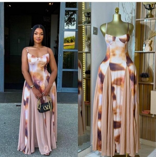 Robe longue imprimée élégante