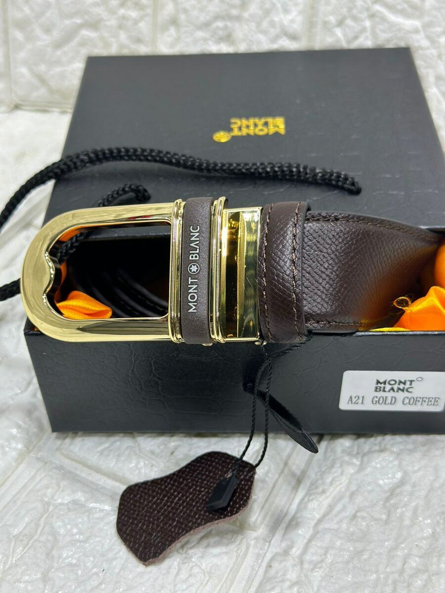 Ceinture mont blanc en cuir