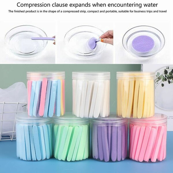 Éponges compressées colorées