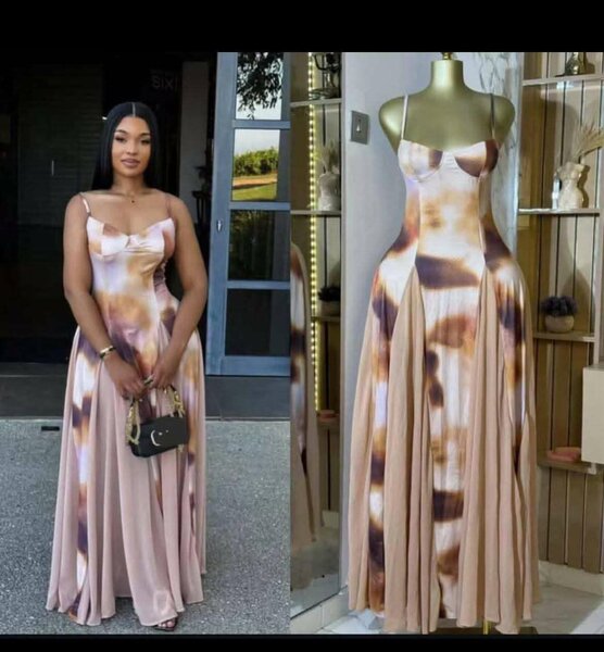 Robe élégante longue soie