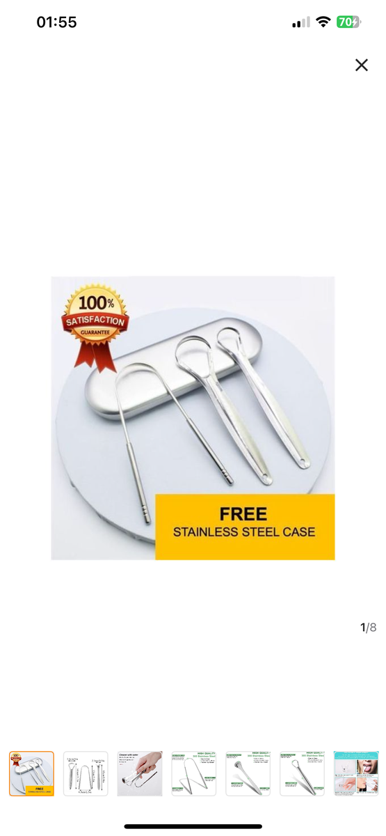 Nettoyeur de langue en acier inoxydable