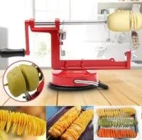 Twisted Potato Spiral Slicer Cutter Stainless Steel Potato Manual Cutter Spiral Chips Slicer French Fry Vegetable Sliced