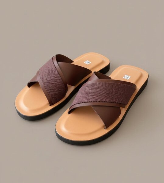 Sandales cuir croisées homme