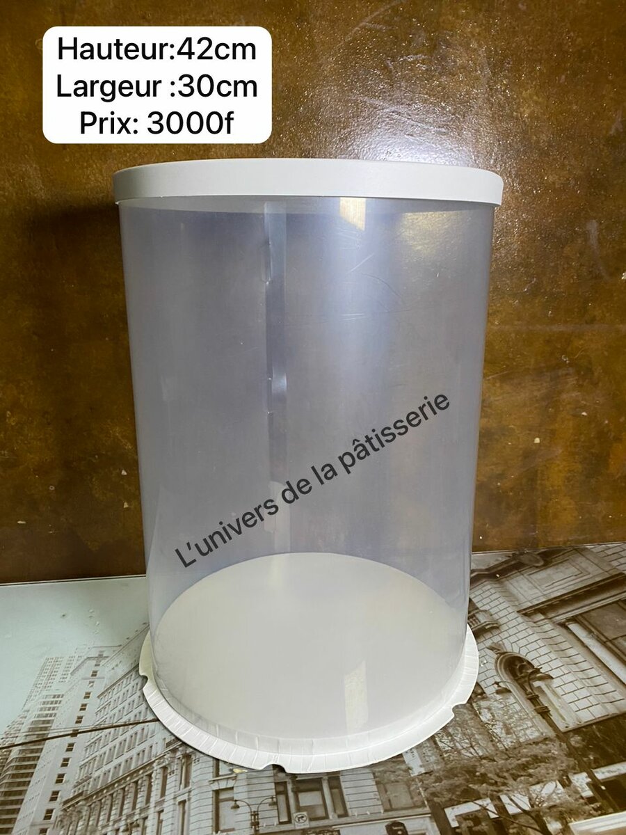 Boîte Cylindrique Transparent 42cm
