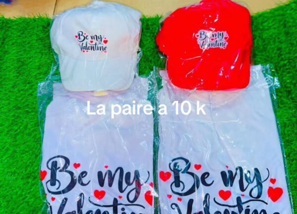T-shirts et casquettes Saint-Valentin