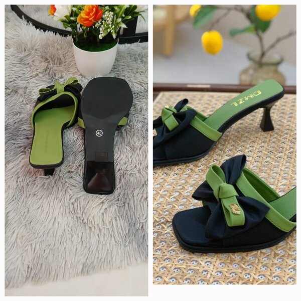 Mules élégantes avec nœud