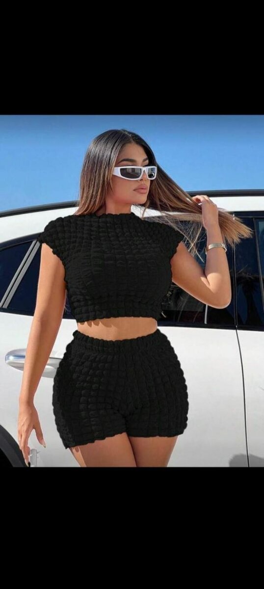 Ensemble élégant gaufré